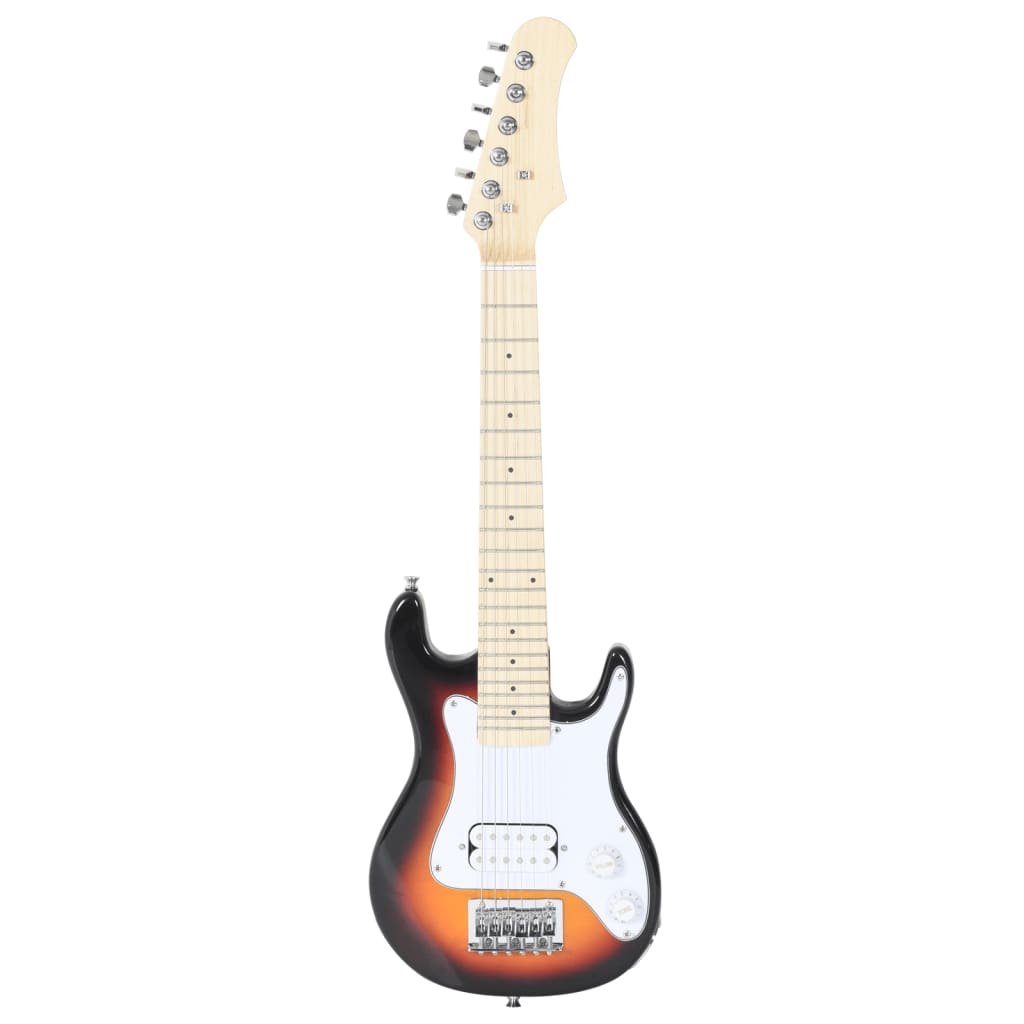 E-Gitarre für Kinder mit Tasche Braun und Weiß 3/4 30" - Premium Gitarren - Just €152.49! Shop now at homesales4u