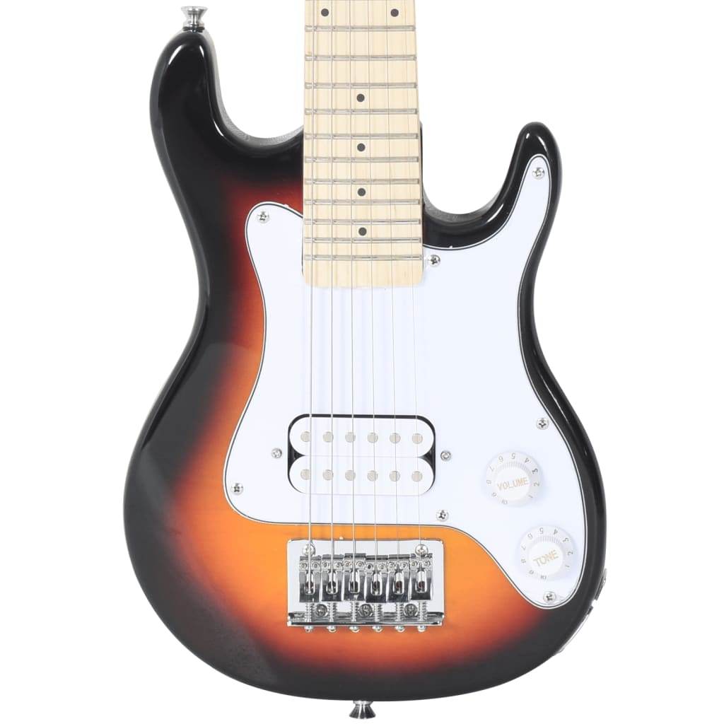 E-Gitarre für Kinder mit Tasche Braun und Weiß 3/4 30" - Premium Gitarren - Just €152.49! Shop now at homesales4u