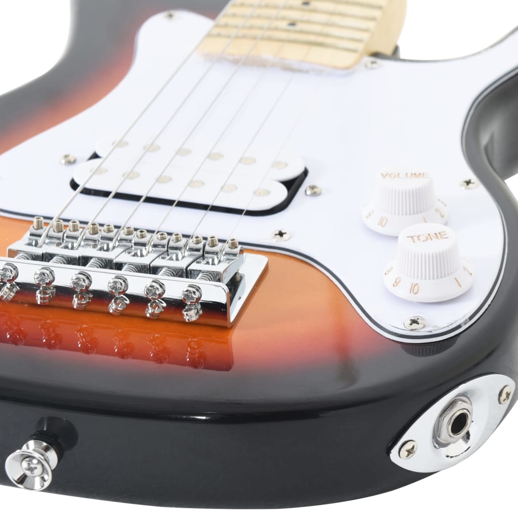 E-Gitarre für Kinder mit Tasche Braun und Weiß 3/4 30" - Premium Gitarren - Just €152.49! Shop now at homesales4u