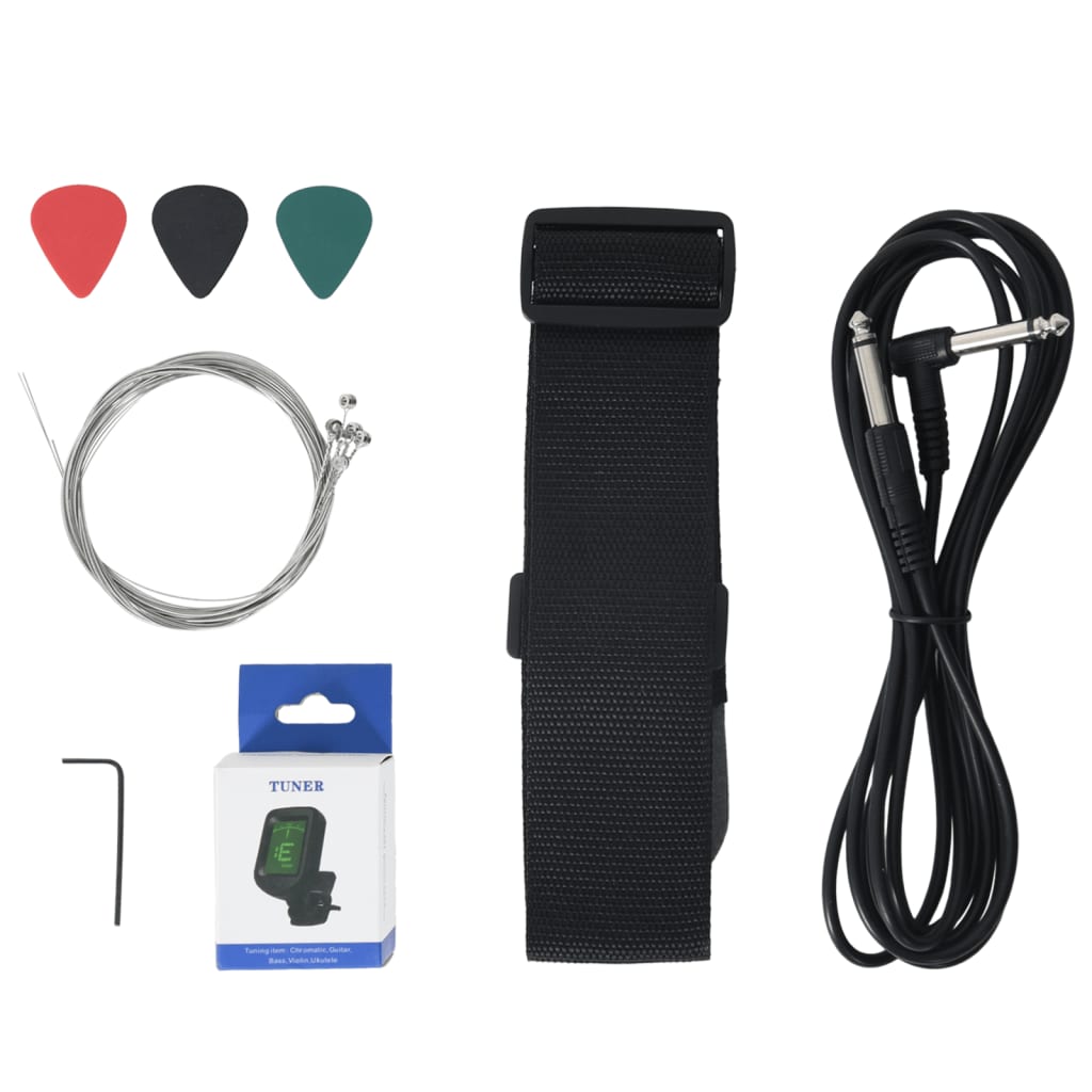 E-Gitarre für Kinder mit Tasche Braun und Weiß 3/4 30" - Premium Gitarren - Just €152.49! Shop now at homesales4u
