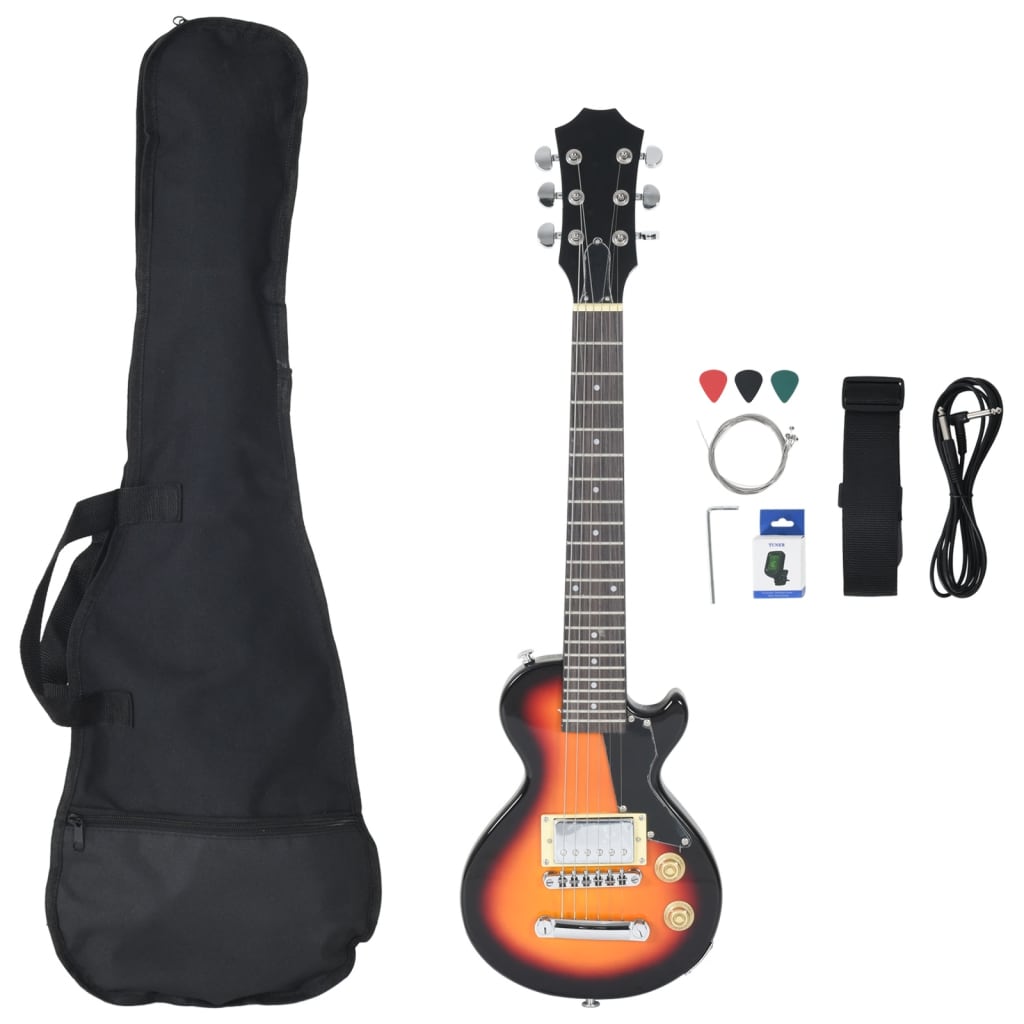 E-Gitarre für Kinder mit Tasche Braun und Schwarz 3/4 30" - Premium Gitarren - Just €183.21! Shop now at homesales4u