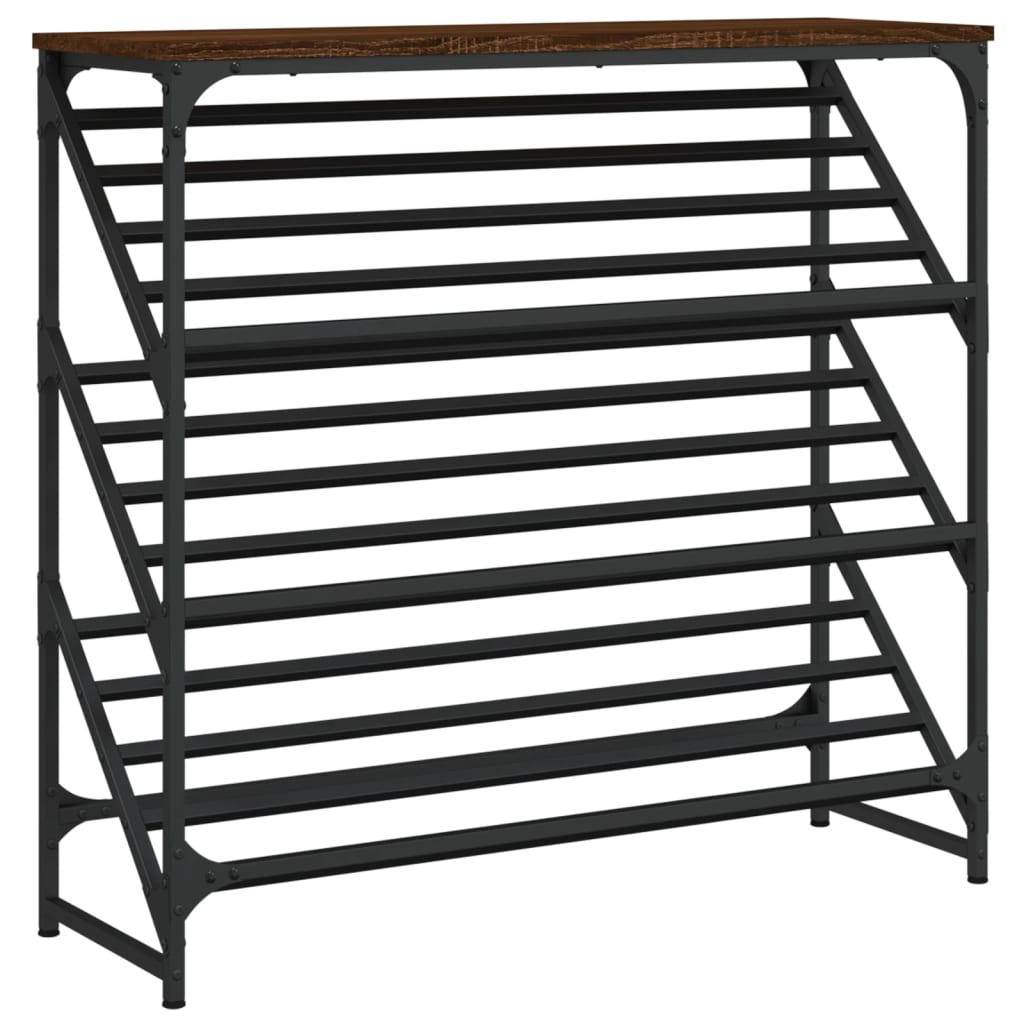 Schuhregal Braun Eichen-Optik 90x30x85 cm Holzwerkstoff - Premium Schuhregale & -schränke - Just €68.42! Shop now at homesales4u