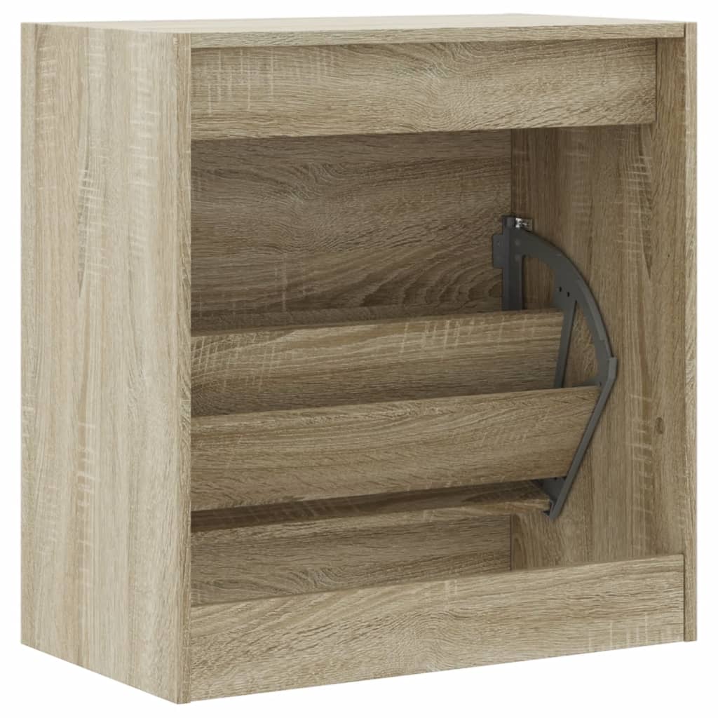 Schuhschrank Sonoma-Eiche 60x34x63,5 cm Holzwerkstoff - Premium Schuhregale & -schränke - Just €60.48! Shop now at homesales4u