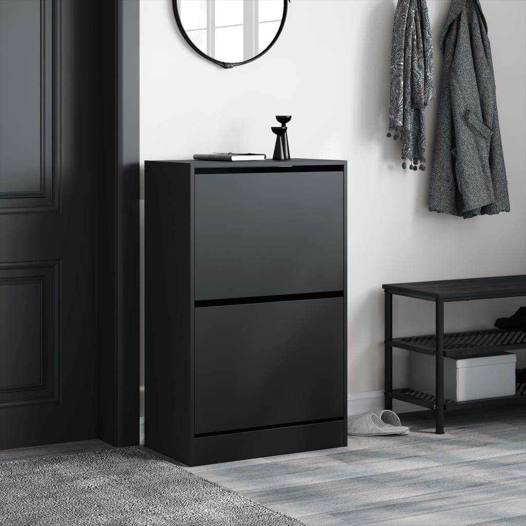 Schuhschrank Schwarz 60x34x96,5 cm Holzwerkstoff - Premium Schuhregale & -schränke - Just €110.39! Shop now at homesales4u