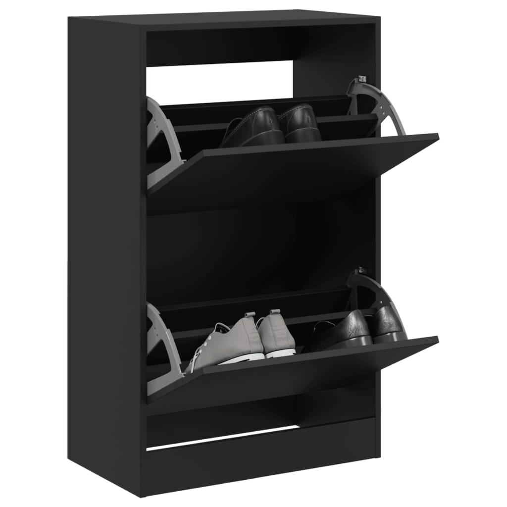 Schuhschrank Schwarz 60x34x96,5 cm Holzwerkstoff - Premium Schuhregale & -schränke - Just €110.39! Shop now at homesales4u