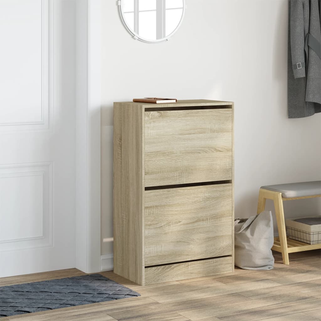 Schuhschrank Sonoma-Eiche 60x34x96,5 cm Holzwerkstoff - Premium Schuhregale & -schränke - Just €89.10! Shop now at homesales4u