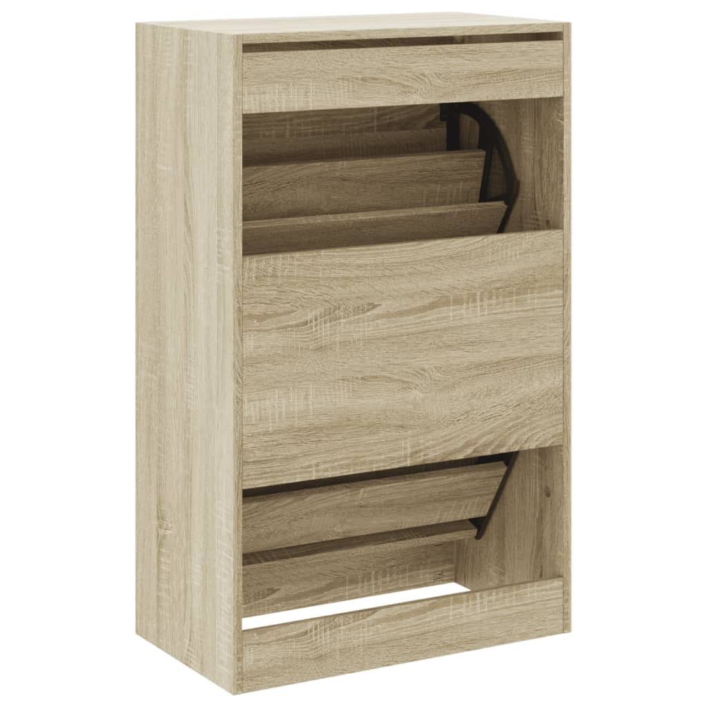 Schuhschrank Sonoma-Eiche 60x34x96,5 cm Holzwerkstoff - Premium Schuhregale & -schränke - Just €89.10! Shop now at homesales4u