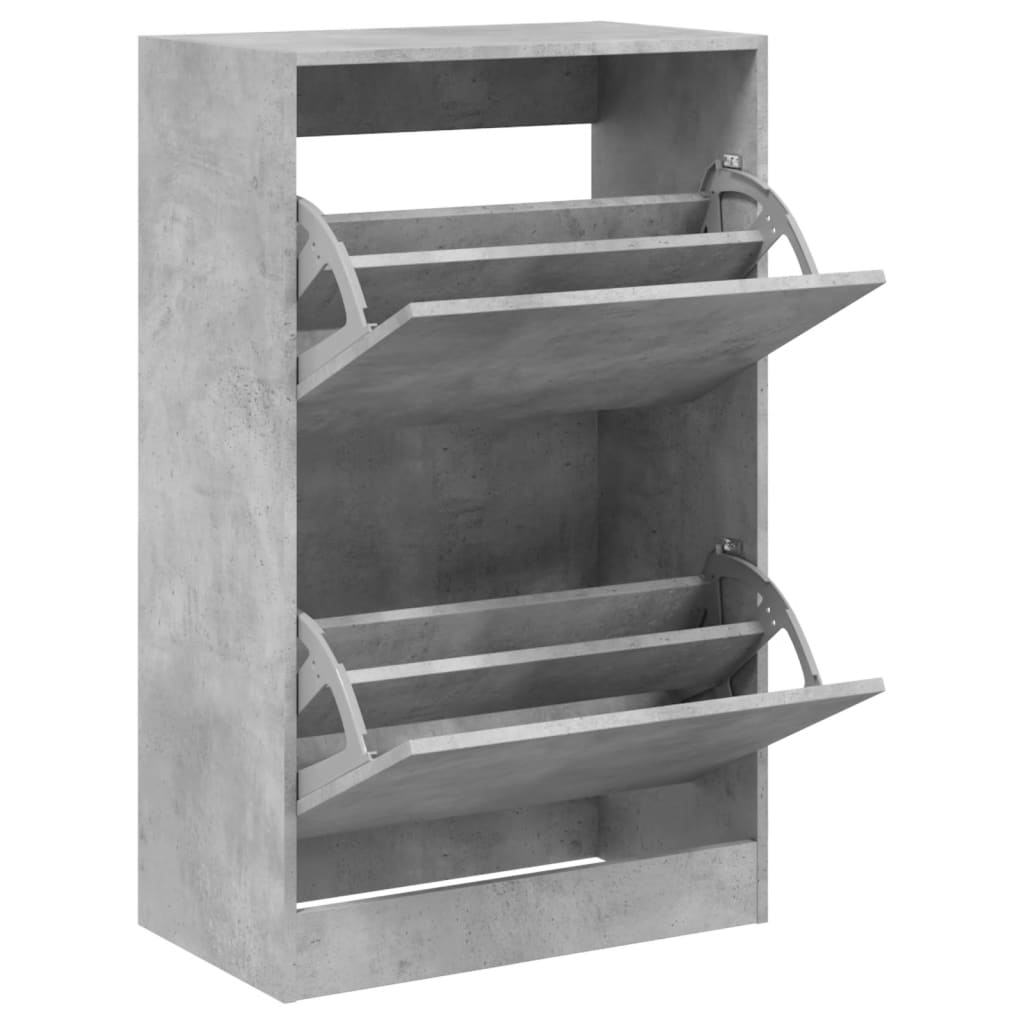 Schuhschrank Betongrau 60x34x96,5 cm Holzwerkstoff - Premium Schuhregale & -schränke - Just €91.61! Shop now at homesales4u