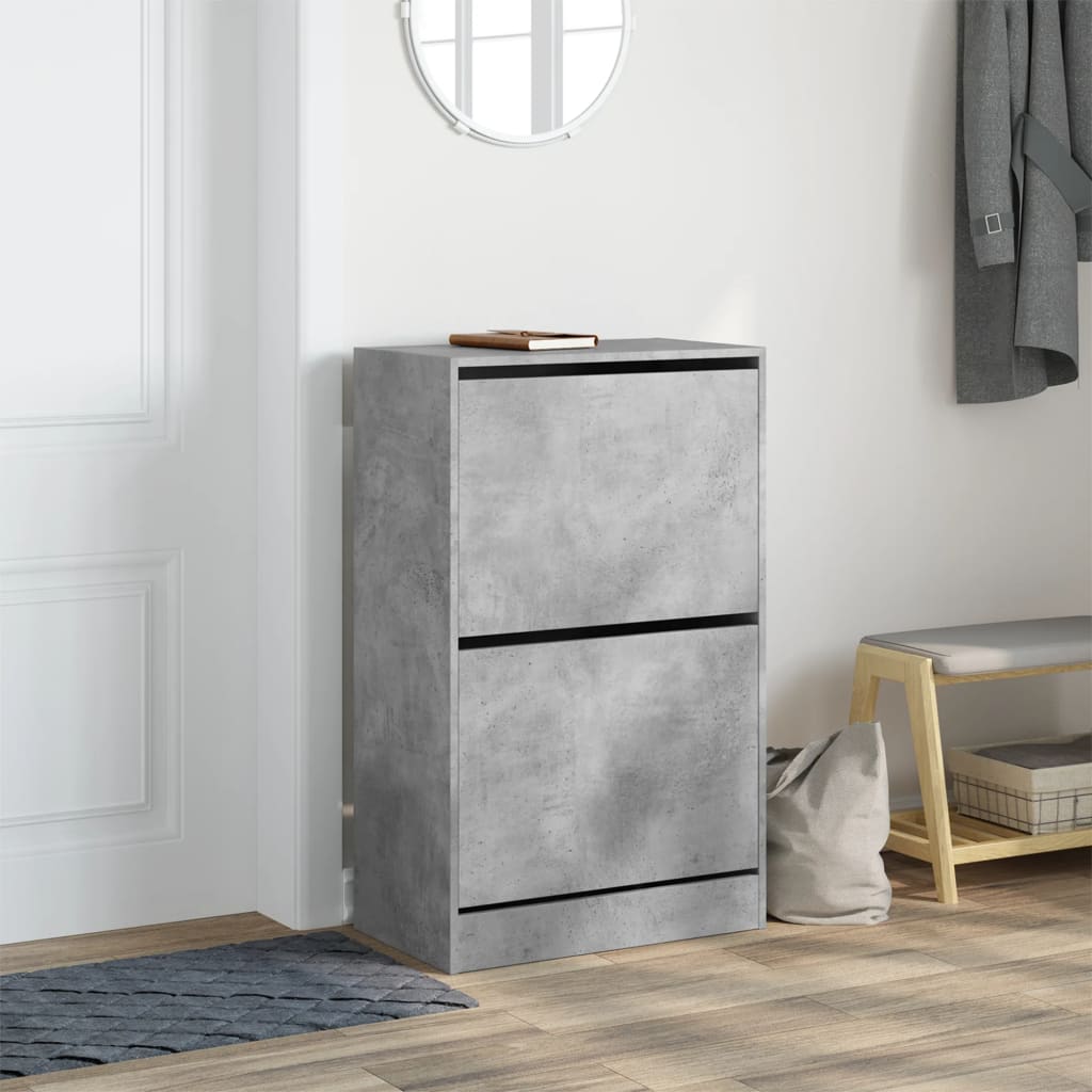 Schuhschrank Betongrau 60x34x96,5 cm Holzwerkstoff - Premium Schuhregale & -schränke - Just €91.61! Shop now at homesales4u
