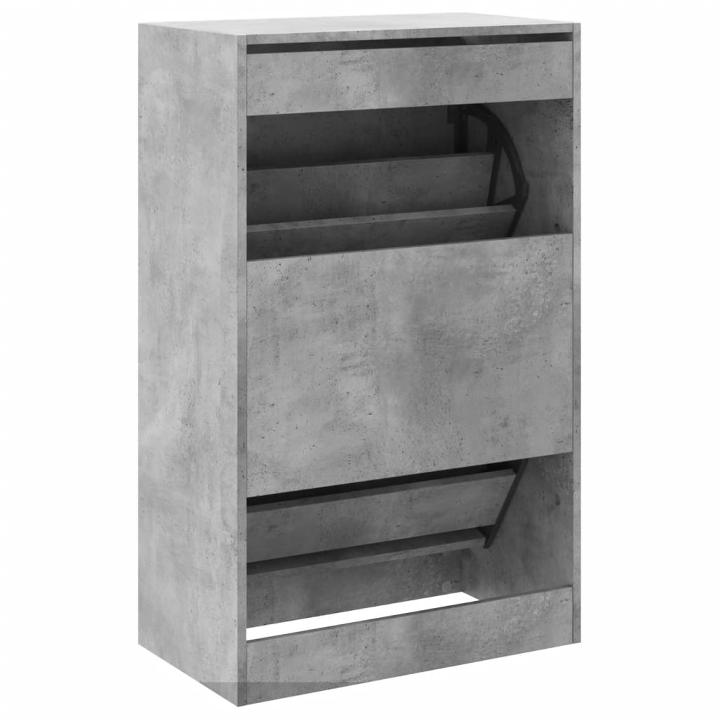 Schuhschrank Betongrau 60x34x96,5 cm Holzwerkstoff - Premium Schuhregale & -schränke - Just €91.61! Shop now at homesales4u