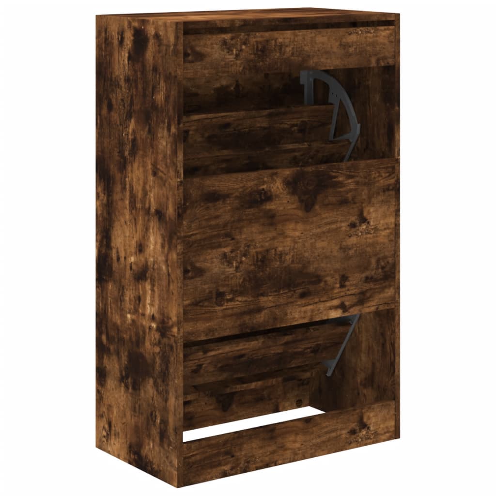 Schuhschrank Räuchereiche 60x34x96,5 cm Holzwerkstoff - Premium Schuhregale & -schränke - Just €104.82! Shop now at homesales4u