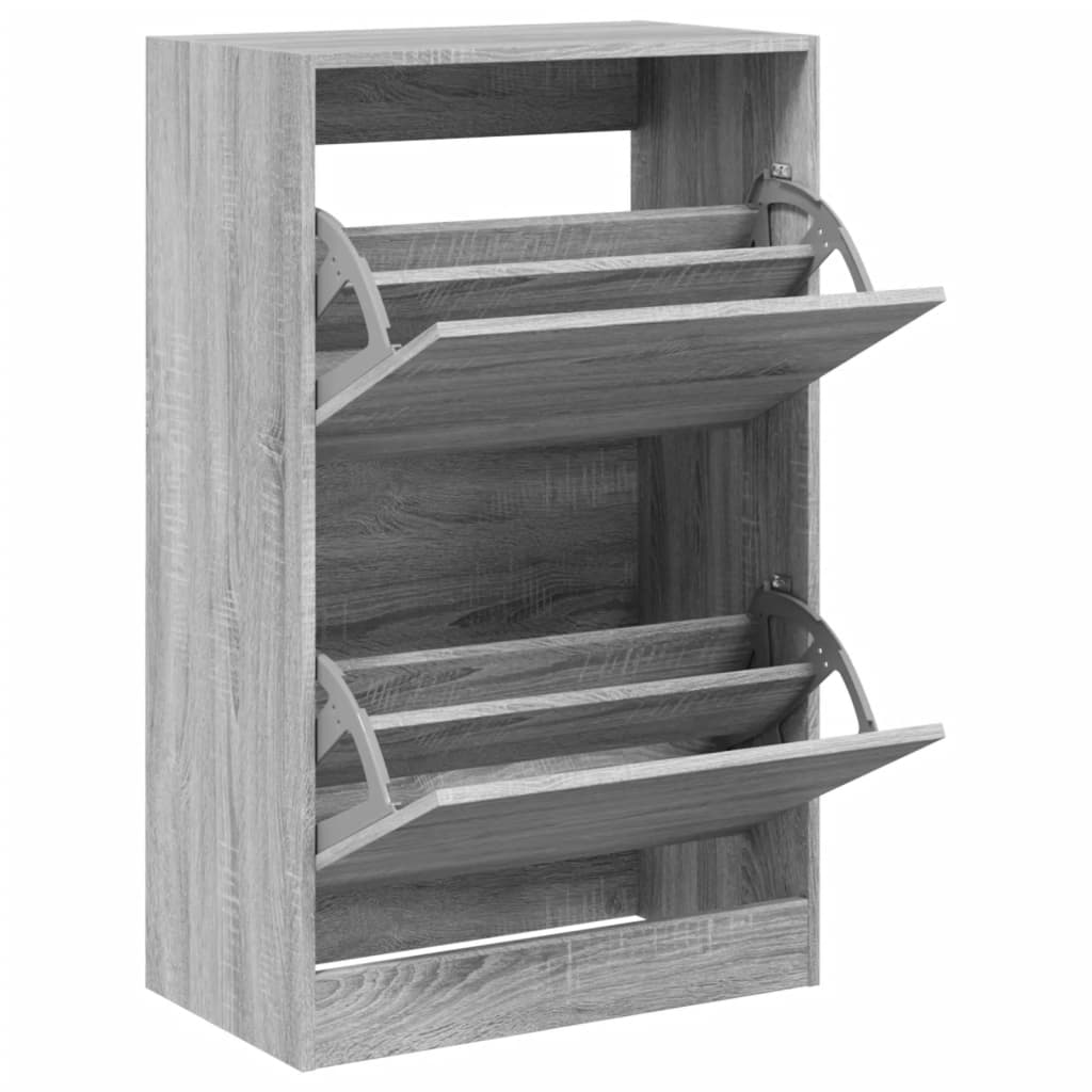 Schuhschrank Grau Sonoma 60x34x96,5 cm Holzwerkstoff - Premium Schuhregale & -schränke - Just €106.47! Shop now at homesales4u