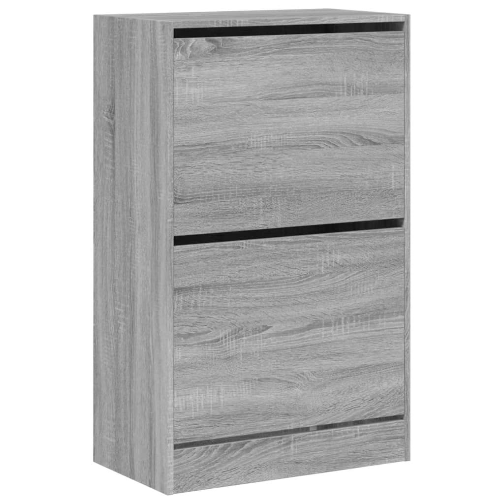 Schuhschrank Grau Sonoma 60x34x96,5 cm Holzwerkstoff - Premium Schuhregale & -schränke - Just €106.47! Shop now at homesales4u