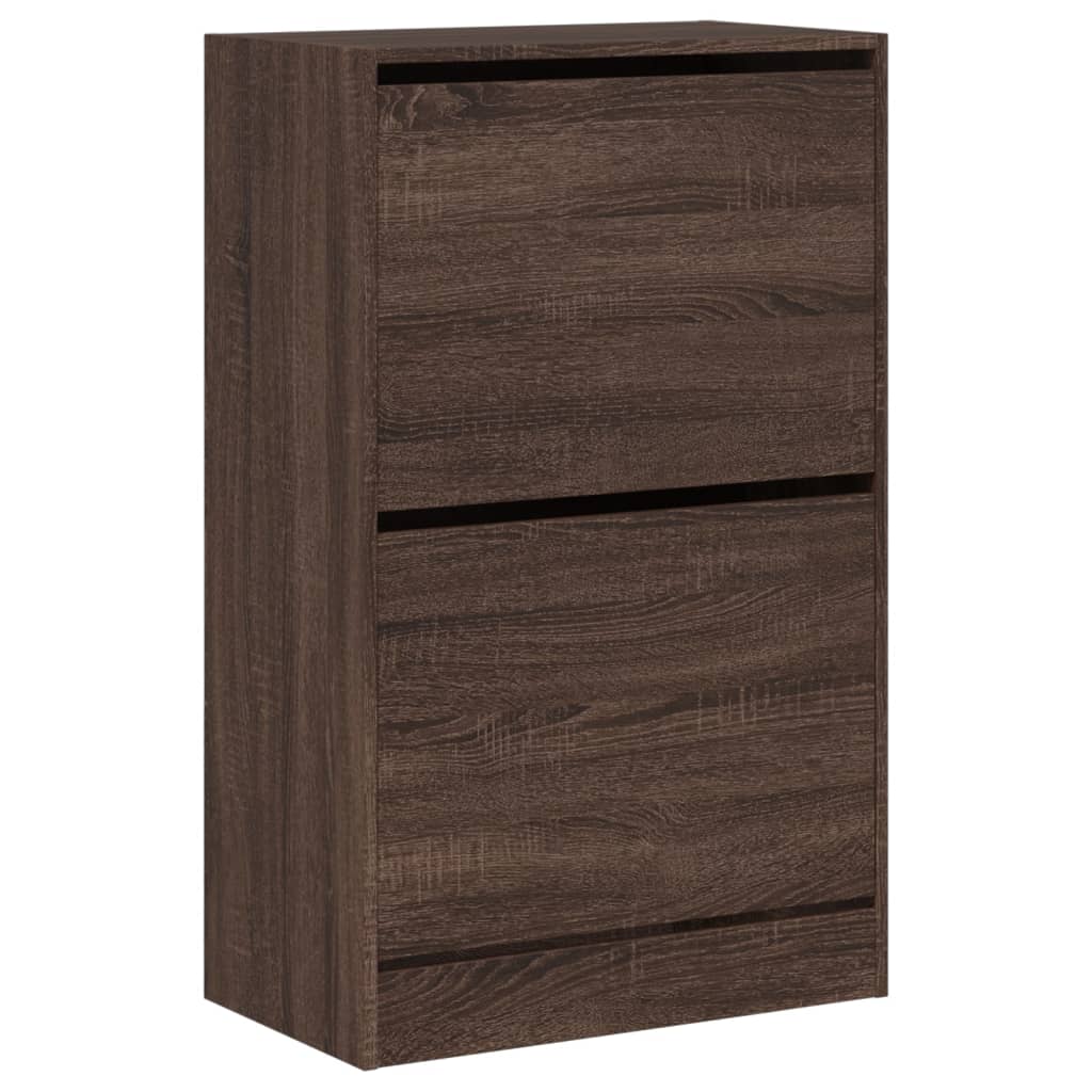 Schuhschrank Braun Eichen-Optik 60x34x96,5 cm Holzwerkstoff - Premium Schuhregale & -schränke - Just €113.63! Shop now at homesales4u