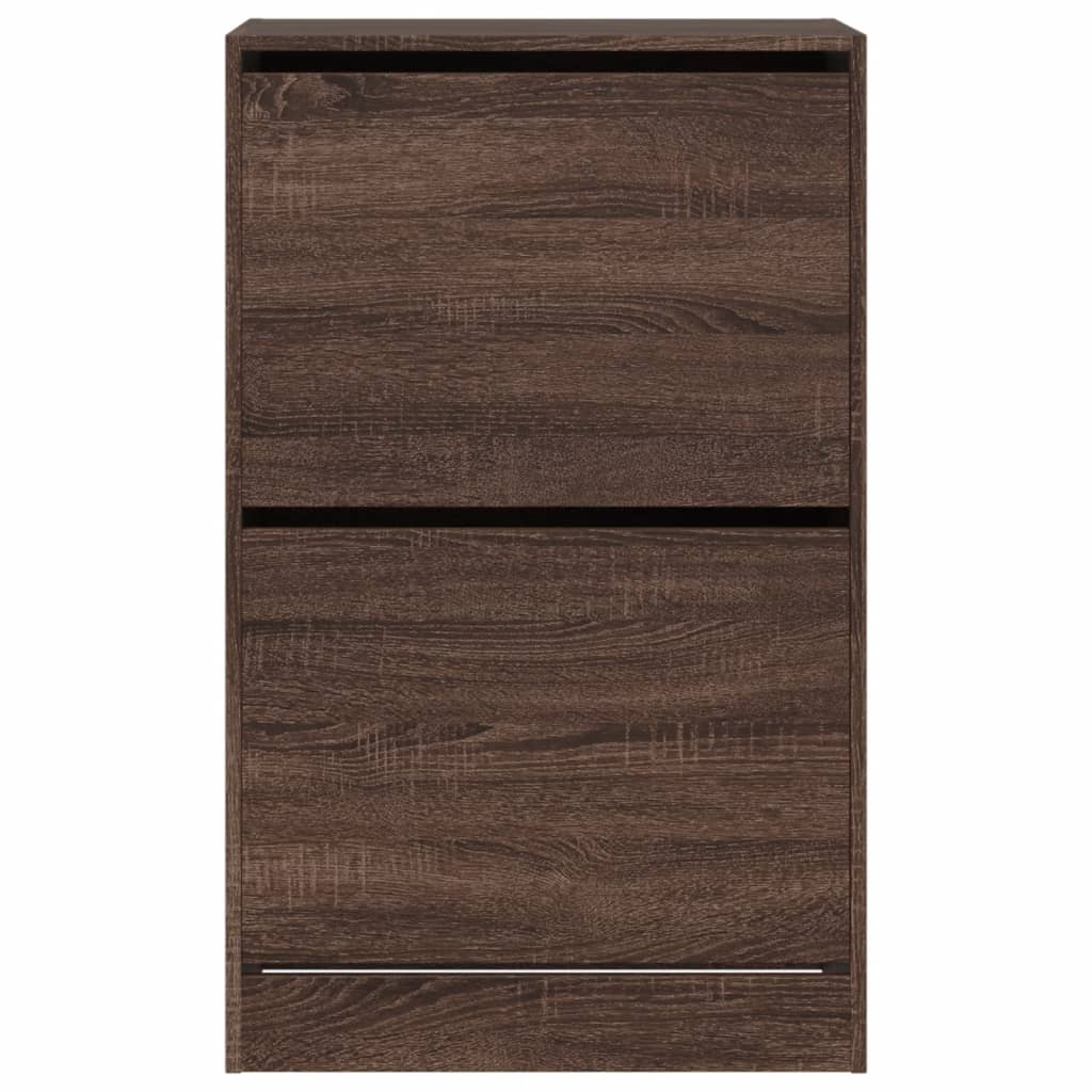 Schuhschrank Braun Eichen-Optik 60x34x96,5 cm Holzwerkstoff - Premium Schuhregale & -schränke - Just €113.63! Shop now at homesales4u