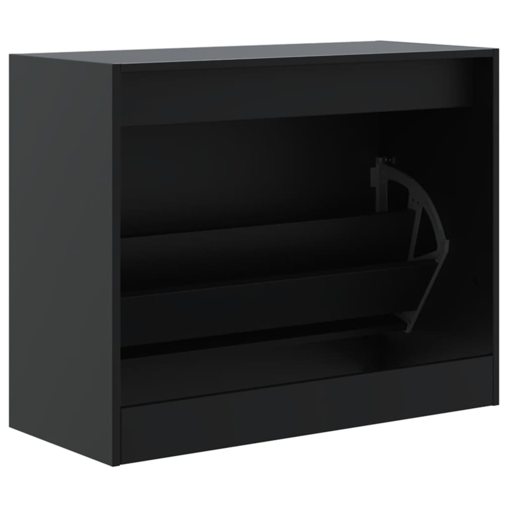 Schuhschrank Schwarz 80x34x63 cm Holzwerkstoff - Premium Schuhregale & -schränke - Just €73.02! Shop now at homesales4u