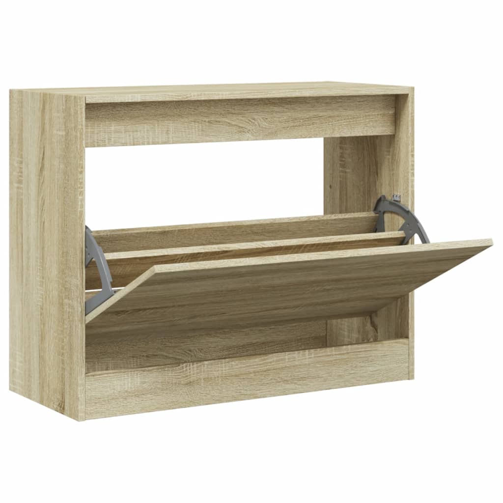 Schuhschrank Sonoma-Eiche 80x34x63 cm Holzwerkstoff - Premium Schuhregale & -schränke - Just €70.09! Shop now at homesales4u