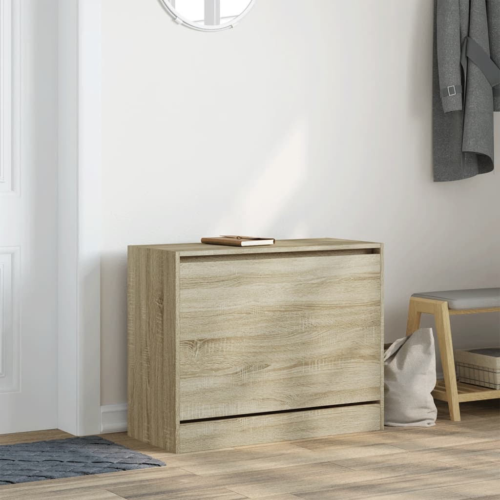 Schuhschrank Sonoma-Eiche 80x34x63 cm Holzwerkstoff - Premium Schuhregale & -schränke - Just €70.09! Shop now at homesales4u