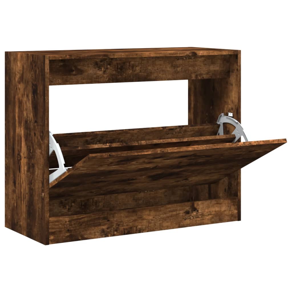 Schuhschrank Räuchereiche 80x34x63 cm Holzwerkstoff - Premium Schuhregale & -schränke - Just €85.73! Shop now at homesales4u