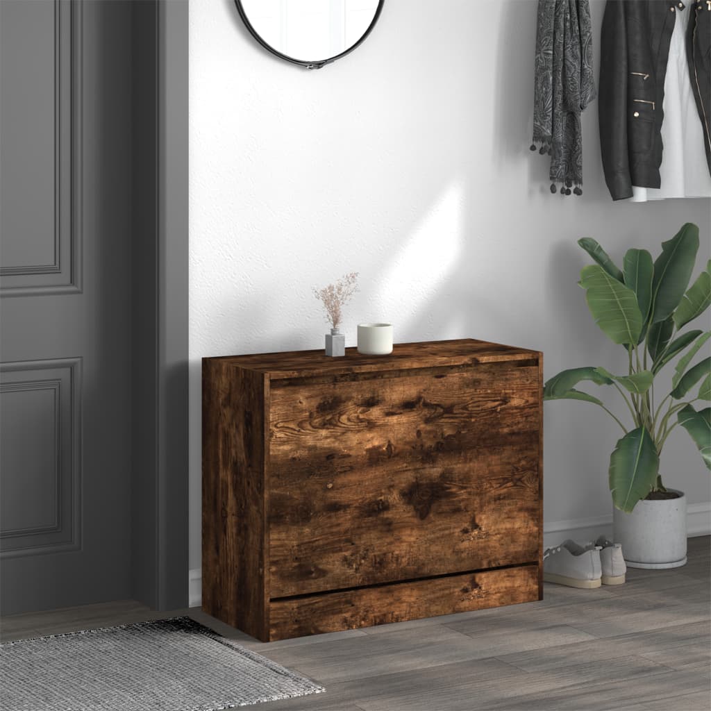 Schuhschrank Räuchereiche 80x34x63 cm Holzwerkstoff - Premium Schuhregale & -schränke - Just €85.73! Shop now at homesales4u