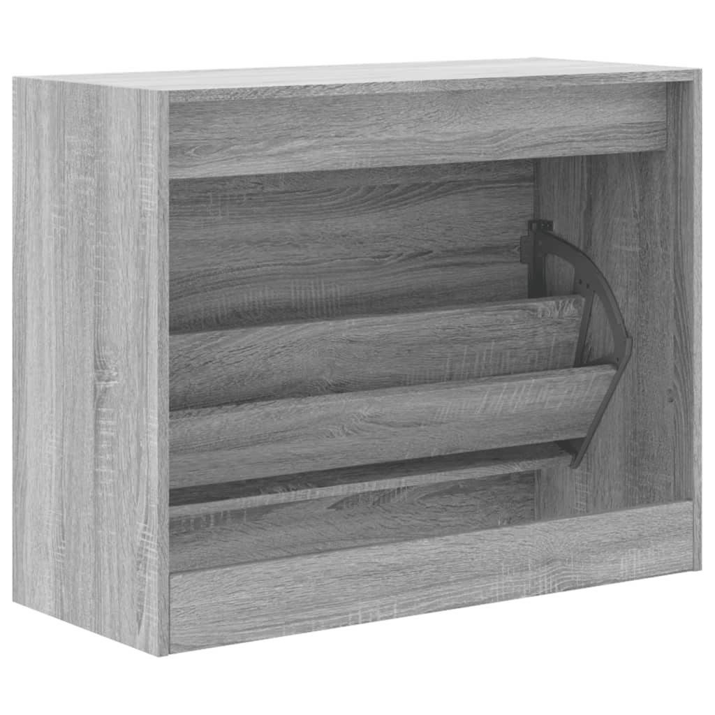 Schuhschrank Grau Sonoma 80x34x63 cm Holzwerkstoff - Premium Schuhregale & -schränke - Just €85.73! Shop now at homesales4u