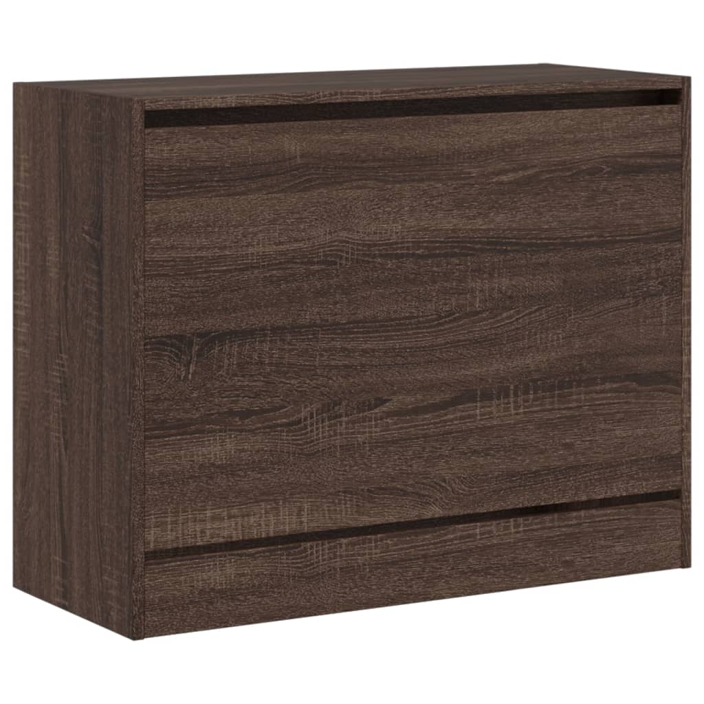 Schuhschrank Braun Eichen-Optik 80x34x63 cm Holzwerkstoff - Premium Schuhregale & -schränke - Just €111.34! Shop now at homesales4u