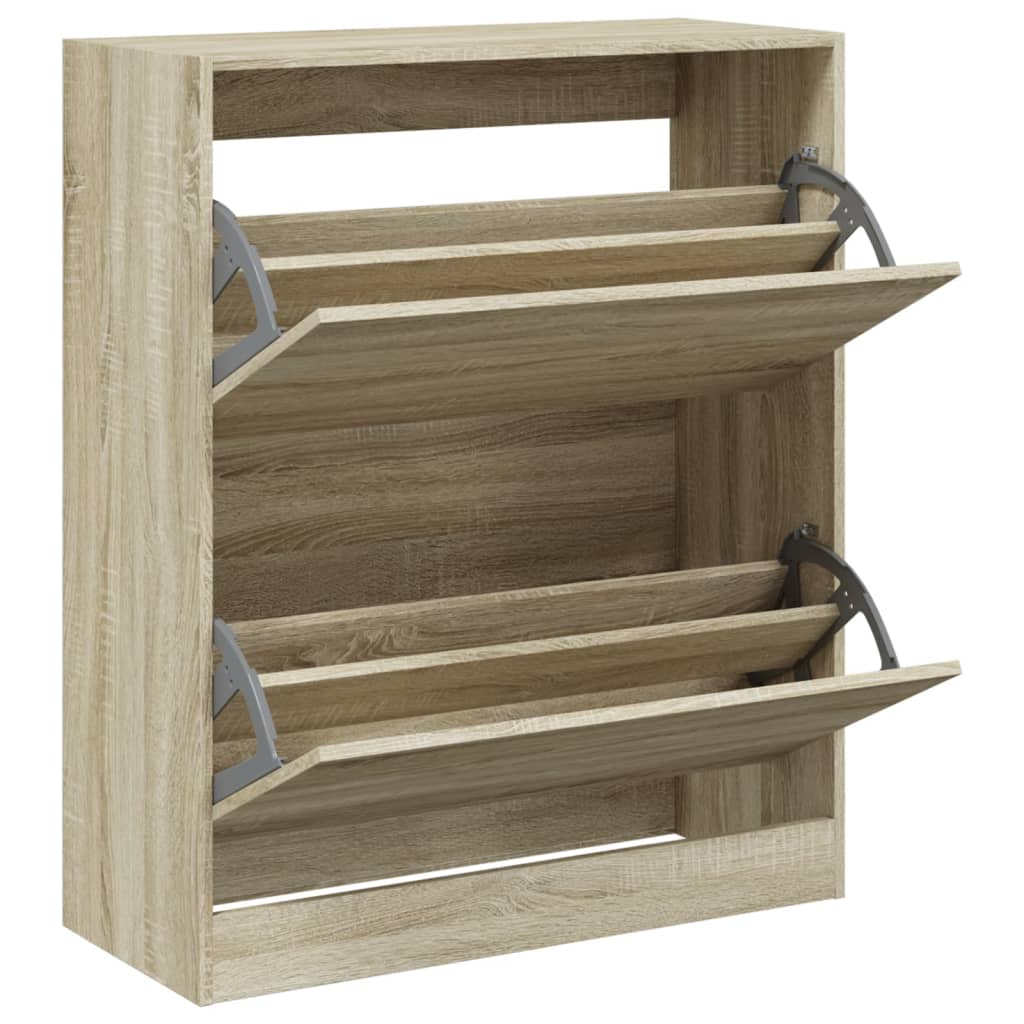Schuhschrank Sonoma-Eiche 80x34x96,5 cm Holzwerkstoff - Premium Schuhregale & -schränke - Just €116.29! Shop now at homesales4u