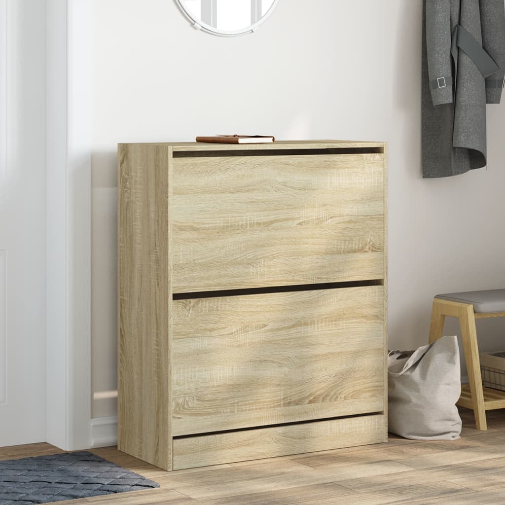 Schuhschrank Sonoma-Eiche 80x34x96,5 cm Holzwerkstoff - Premium Schuhregale & -schränke - Just €116.29! Shop now at homesales4u