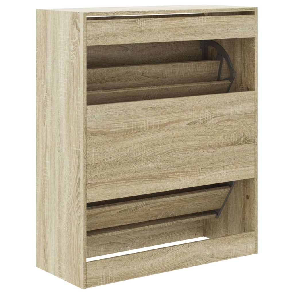 Schuhschrank Sonoma-Eiche 80x34x96,5 cm Holzwerkstoff - Premium Schuhregale & -schränke - Just €116.29! Shop now at homesales4u