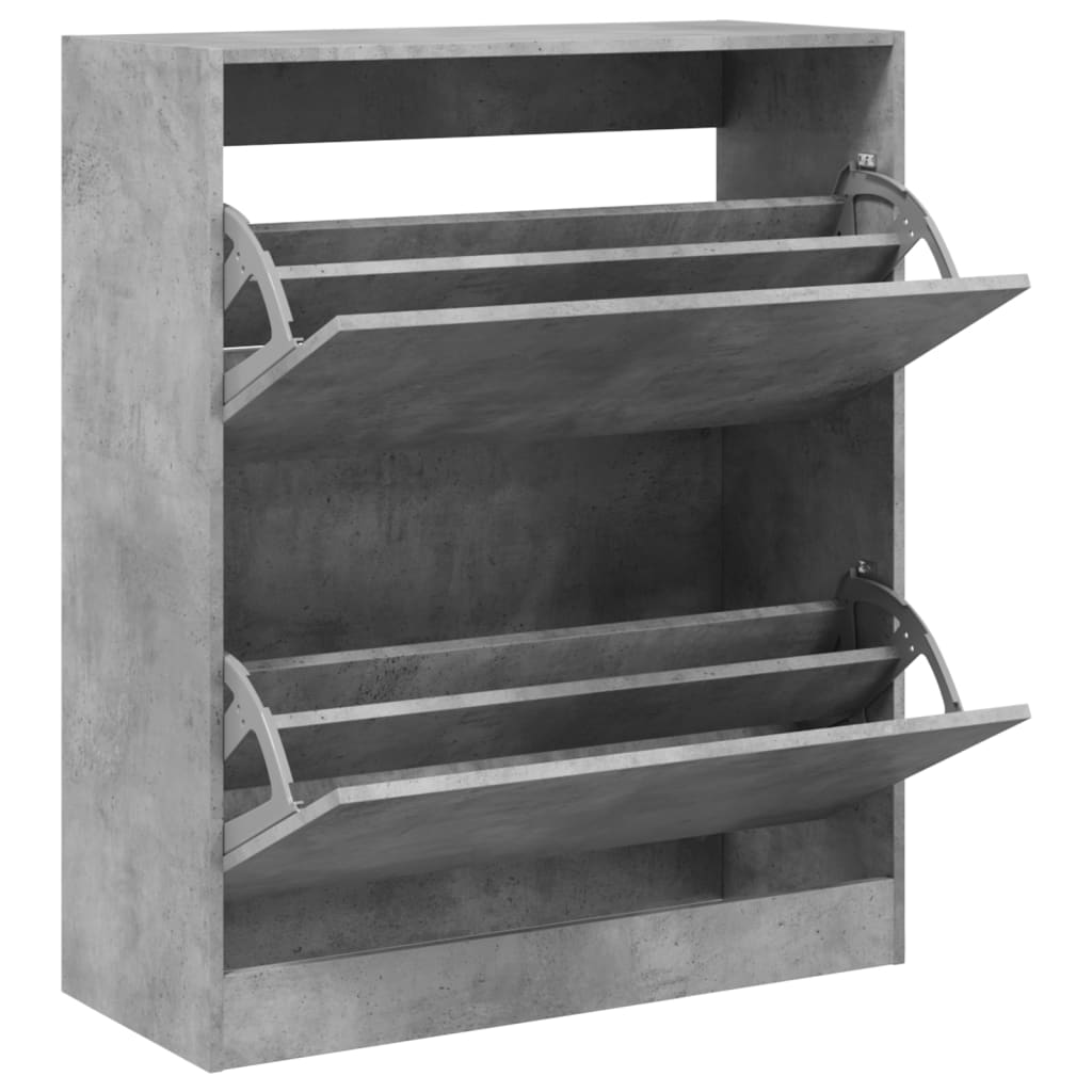 Schuhschrank Betongrau 80x34x96,5 cm Holzwerkstoff - Premium Schuhregale & -schränke - Just €109.32! Shop now at homesales4u