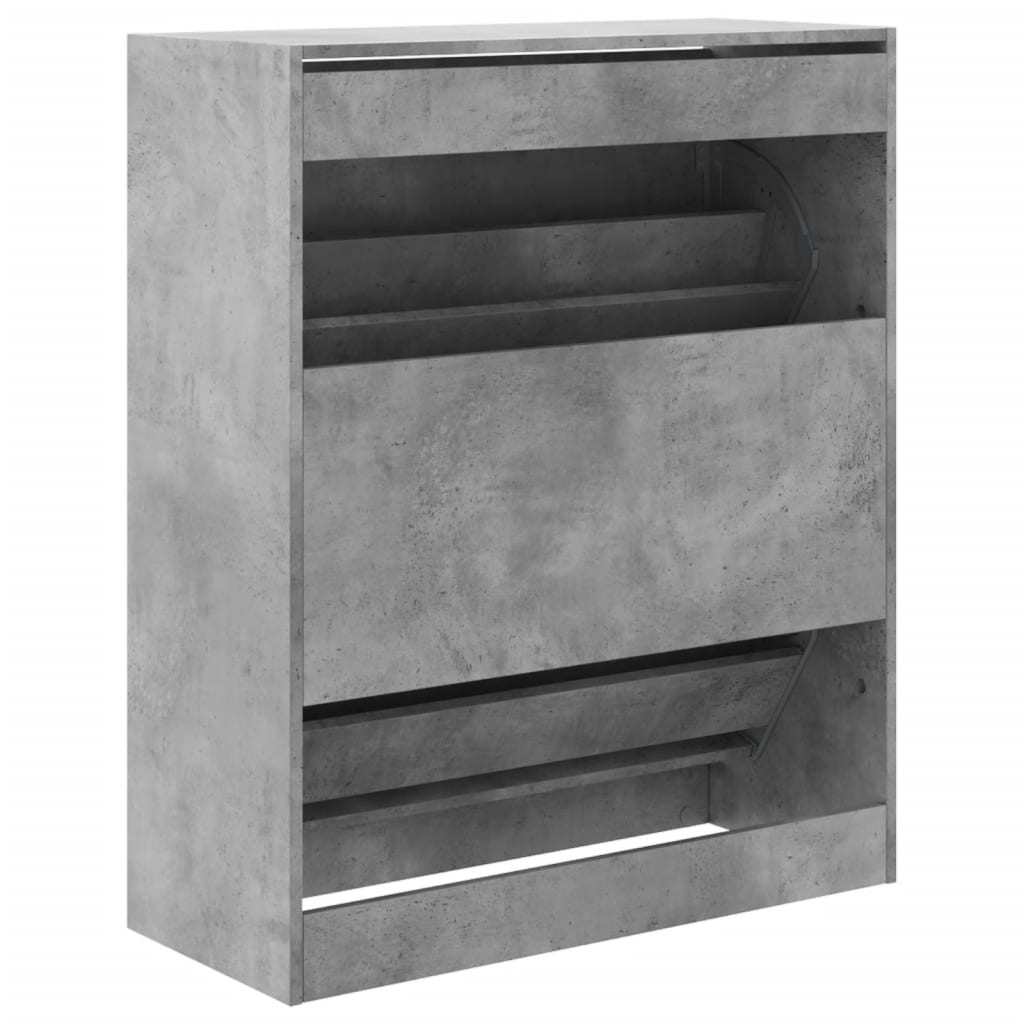 Schuhschrank Betongrau 80x34x96,5 cm Holzwerkstoff - Premium Schuhregale & -schränke - Just €109.32! Shop now at homesales4u