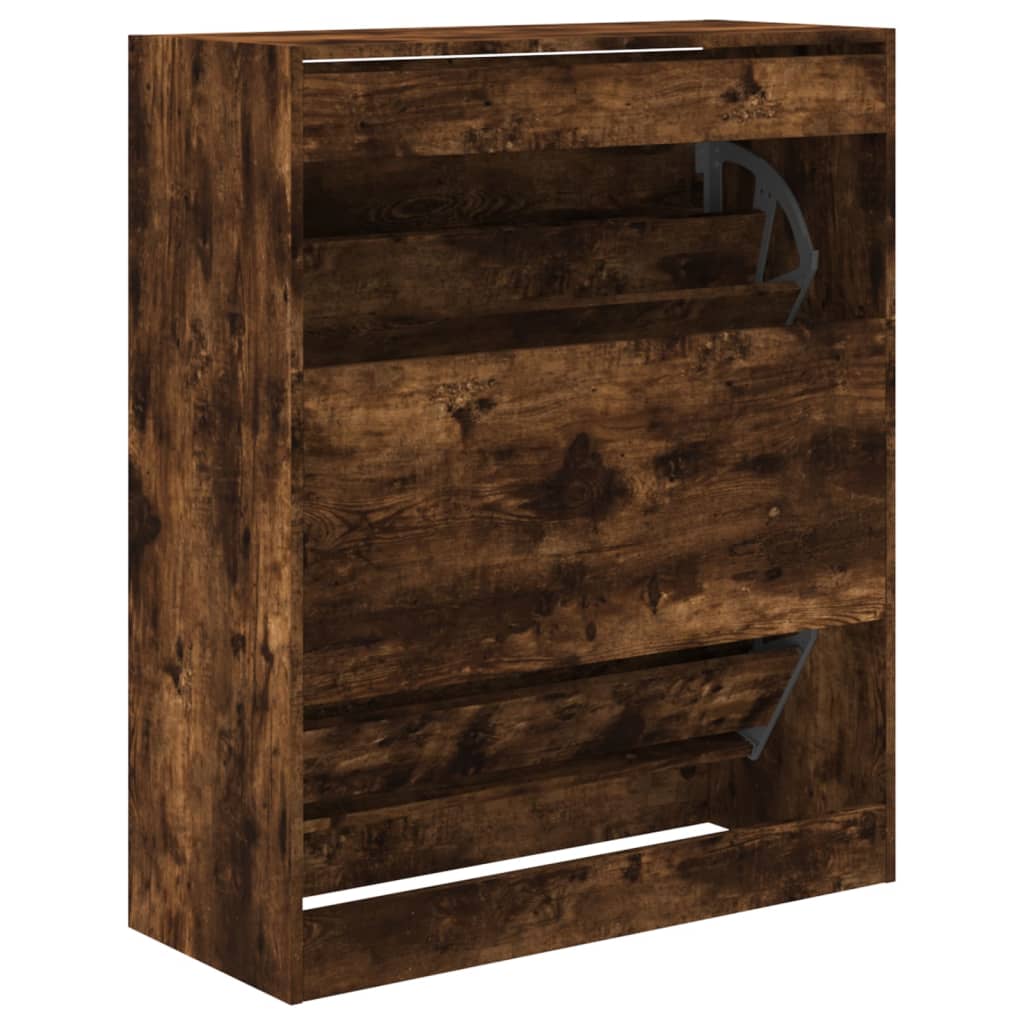 Schuhschrank Räuchereiche 80x34x96,5 cm Holzwerkstoff - Premium Schuhregale & -schränke - Just €118.27! Shop now at homesales4u