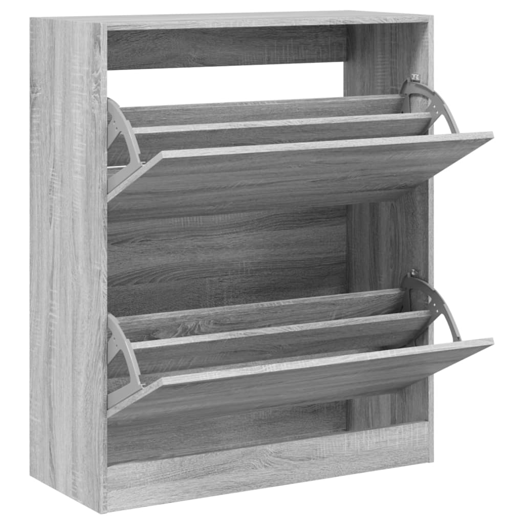 Schuhschrank Grau Sonoma 80x34x96,5 cm Holzwerkstoff - Premium Schuhregale & -schränke - Just €118.27! Shop now at homesales4u