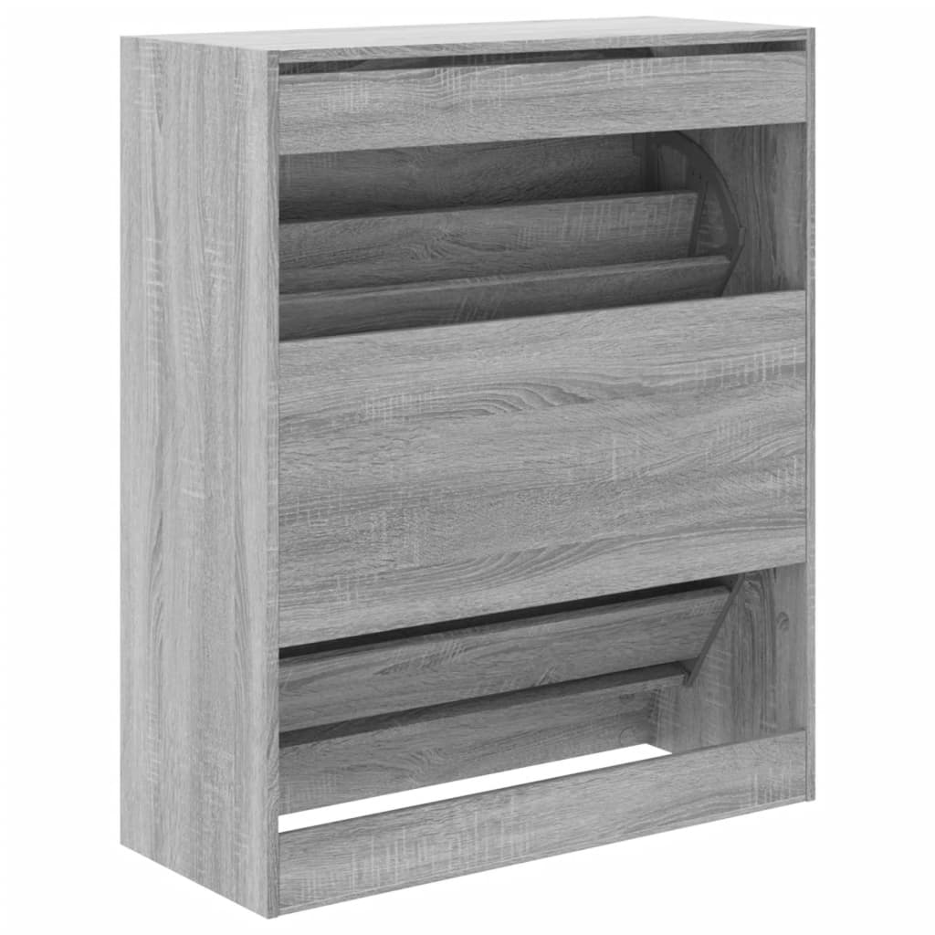 Schuhschrank Grau Sonoma 80x34x96,5 cm Holzwerkstoff - Premium Schuhregale & -schränke - Just €118.27! Shop now at homesales4u