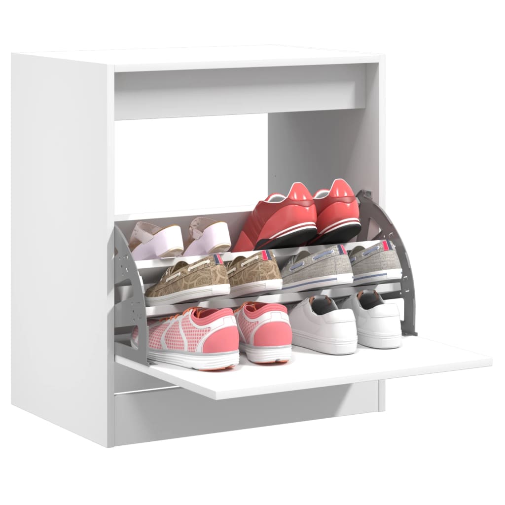 Schuhschrank Weiß 60x42x69 cm Holzwerkstoff - Premium Schuhregale & -schränke - Just €64.90! Shop now at homesales4u
