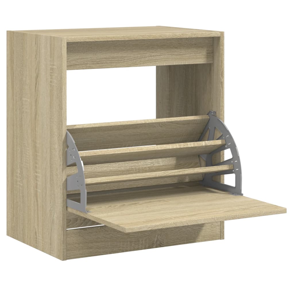 Schuhschrank Sonoma-Eiche 60x42x69 cm Holzwerkstoff - Premium Schuhregale & -schränke - Just €60.28! Shop now at homesales4u