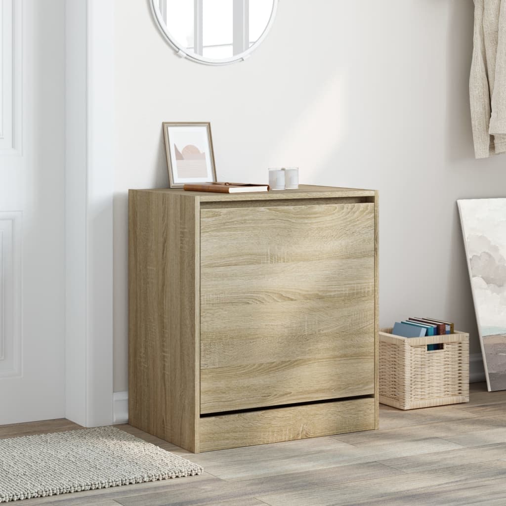 Schuhschrank Sonoma-Eiche 60x42x69 cm Holzwerkstoff - Premium Schuhregale & -schränke - Just €60.28! Shop now at homesales4u
