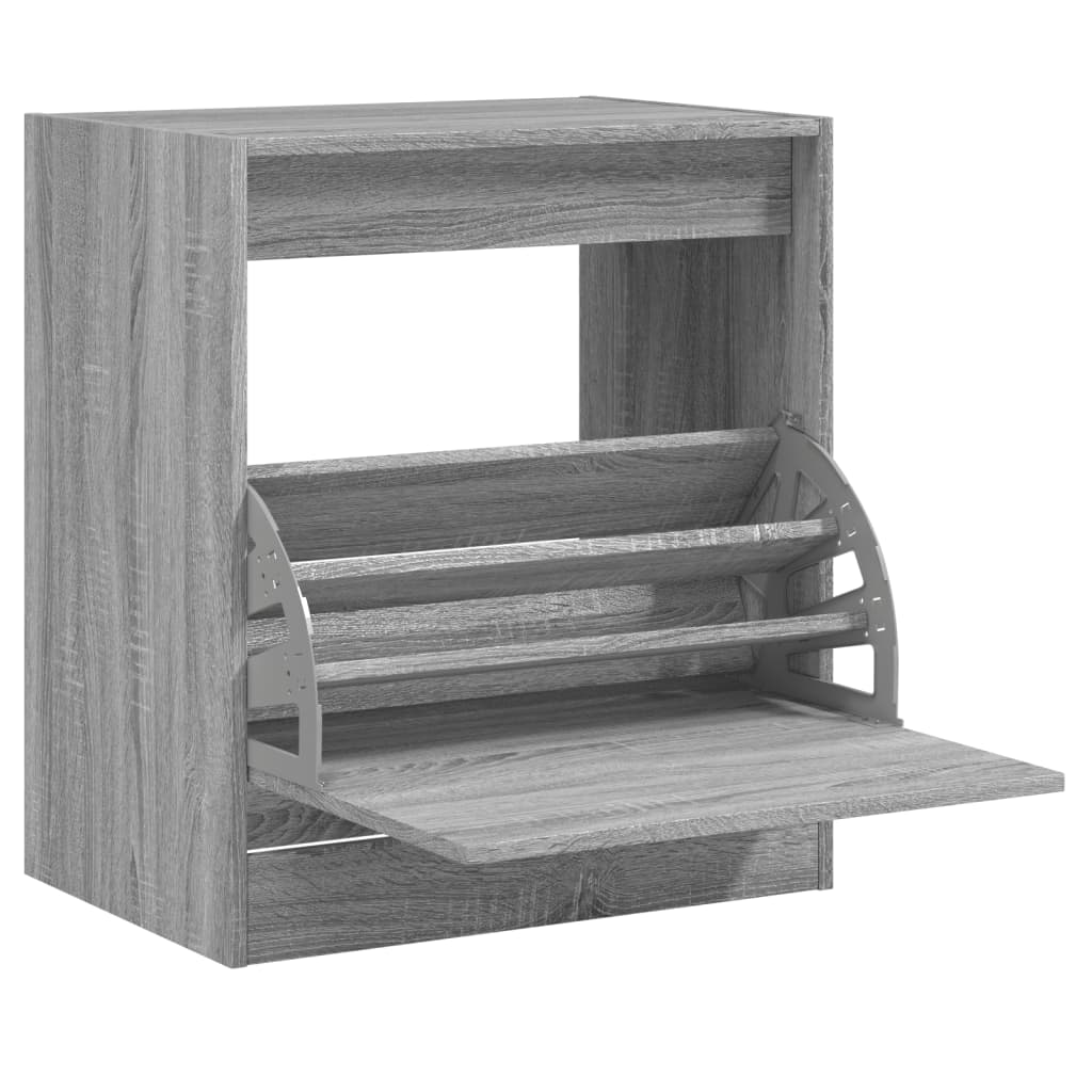 Schuhschrank Grau Sonoma 60x42x69 cm Holzwerkstoff - Premium Schuhregale & -schränke - Just €72.22! Shop now at homesales4u