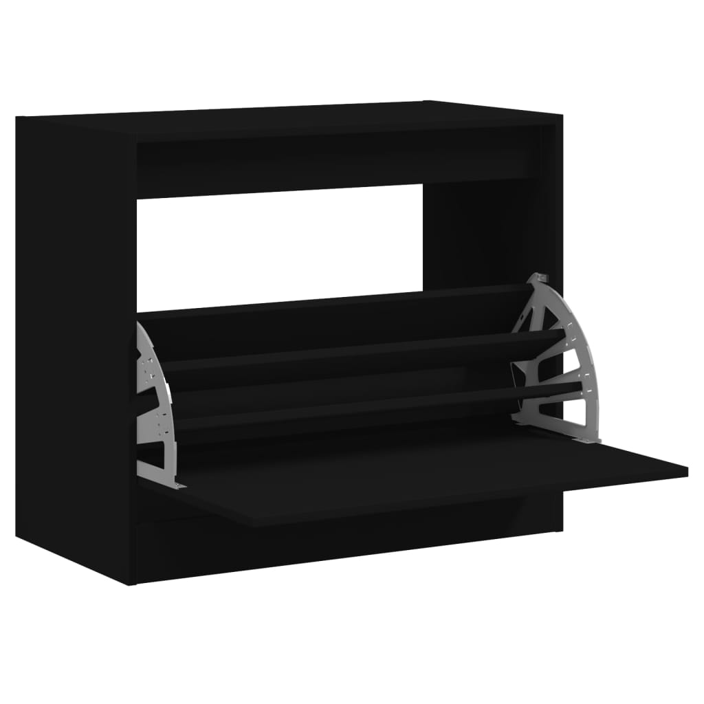 Schuhschrank Schwarz 80x42x69 cm Holzwerkstoff - Premium Schuhregale & -schränke - Just €79.91! Shop now at homesales4u