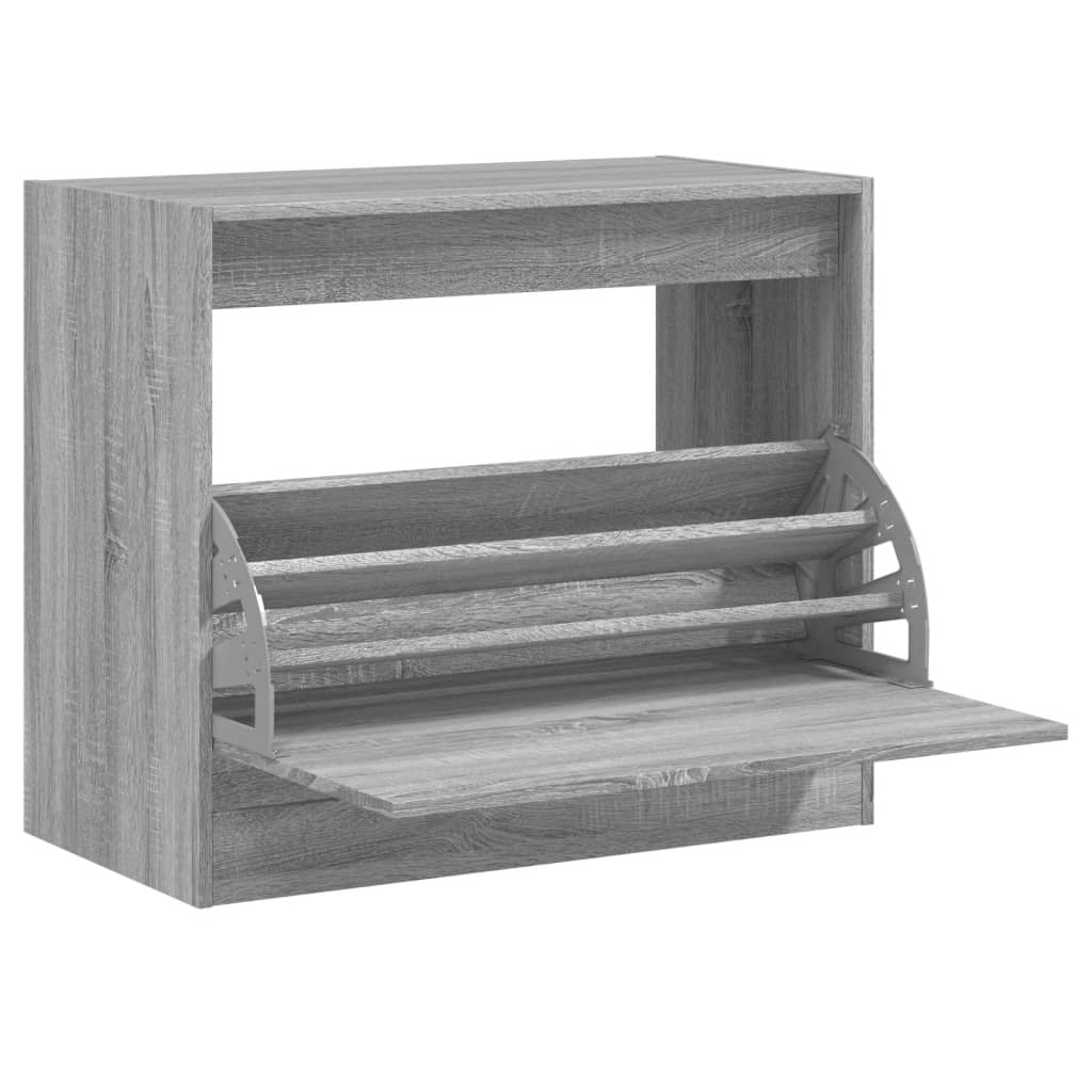 Schuhschrank Grau Sonoma 80x42x69 cm Holzwerkstoff - Premium Schuhregale & -schränke - Just €80.23! Shop now at homesales4u
