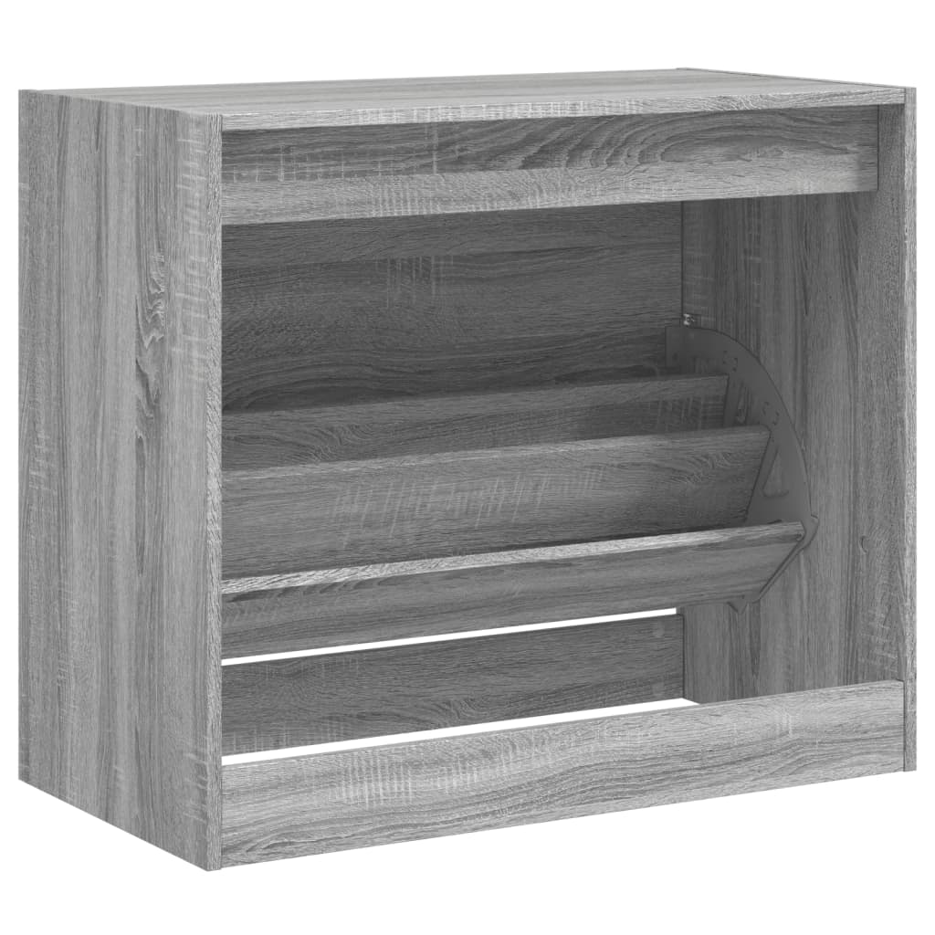 Schuhschrank Grau Sonoma 80x42x69 cm Holzwerkstoff - Premium Schuhregale & -schränke - Just €80.23! Shop now at homesales4u