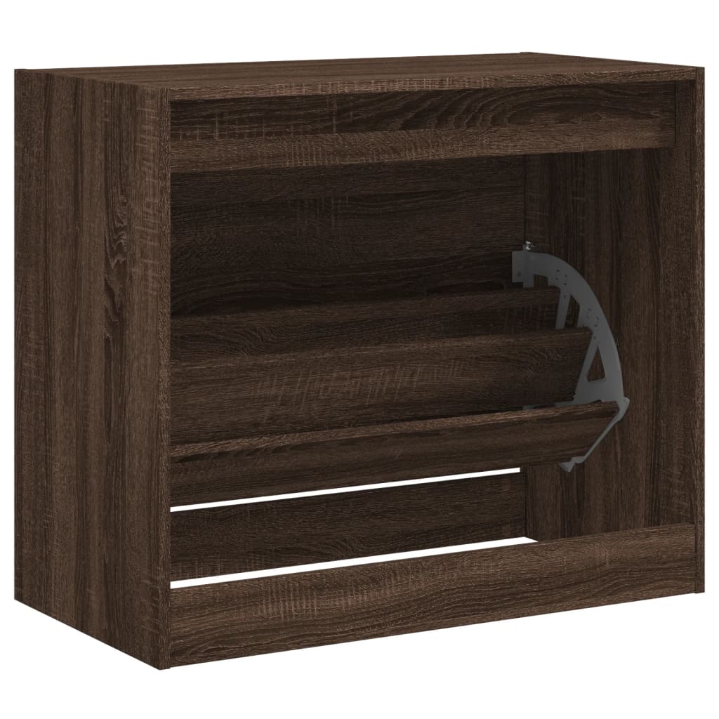 Schuhschrank Braun Eichen-Optik 80x42x69 cm Holzwerkstoff - Premium Schuhregale & -schränke - Just €73.20! Shop now at homesales4u