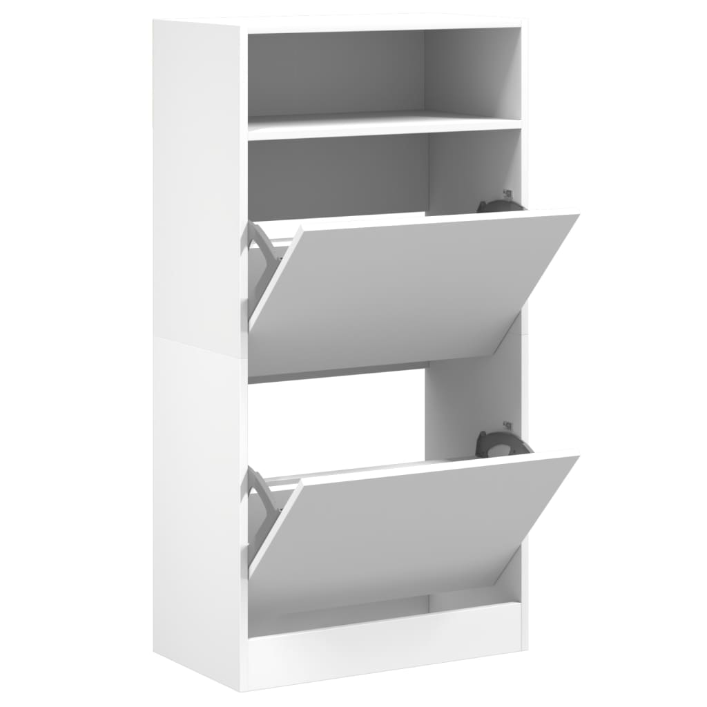 Schuhschrank Weiß 60x34x116 cm Holzwerkstoff - Premium Schuhregale & -schränke - Just €96.84! Shop now at homesales4u