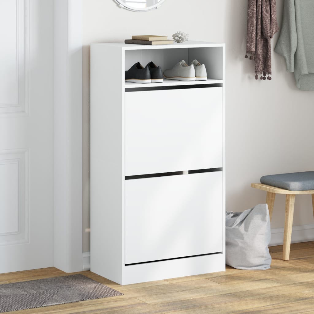 Schuhschrank Weiß 60x34x116 cm Holzwerkstoff - Premium Schuhregale & -schränke - Just €96.84! Shop now at homesales4u