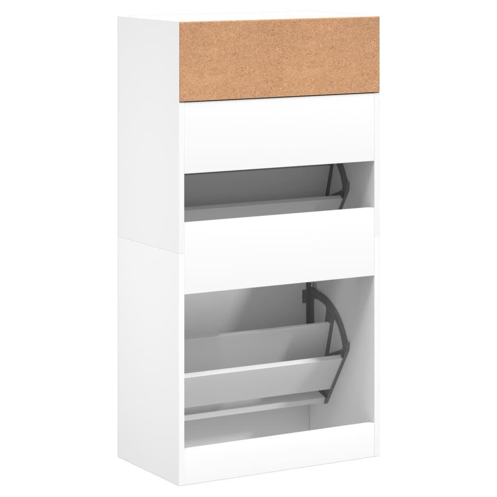 Schuhschrank Weiß 60x34x116 cm Holzwerkstoff - Premium Schuhregale & -schränke - Just €96.84! Shop now at homesales4u