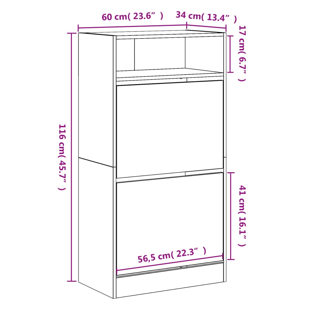 Schuhschrank Weiß 60x34x116 cm Holzwerkstoff - Premium Schuhregale & -schränke - Just €96.84! Shop now at homesales4u