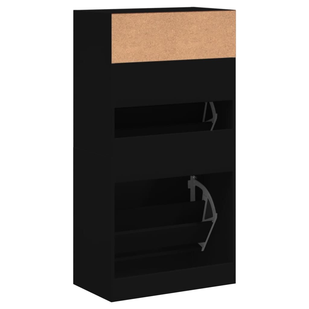 Schuhschrank Schwarz 60x34x116 cm Holzwerkstoff - Premium Schuhregale & -schränke - Just €98.98! Shop now at homesales4u