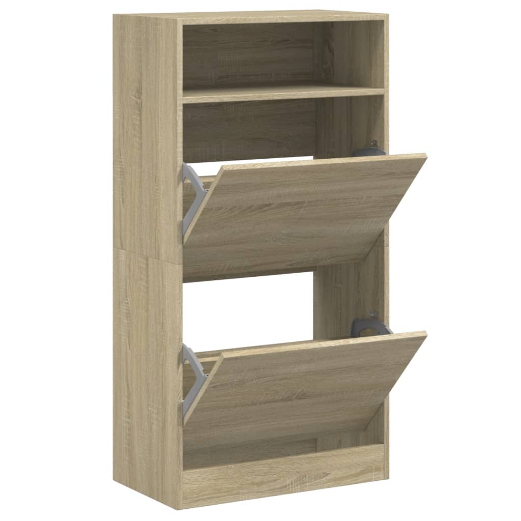 Schuhschrank Sonoma-Eiche 60x34x116 cm Holzwerkstoff - Premium Schuhregale & -schränke - Just €92.76! Shop now at homesales4u