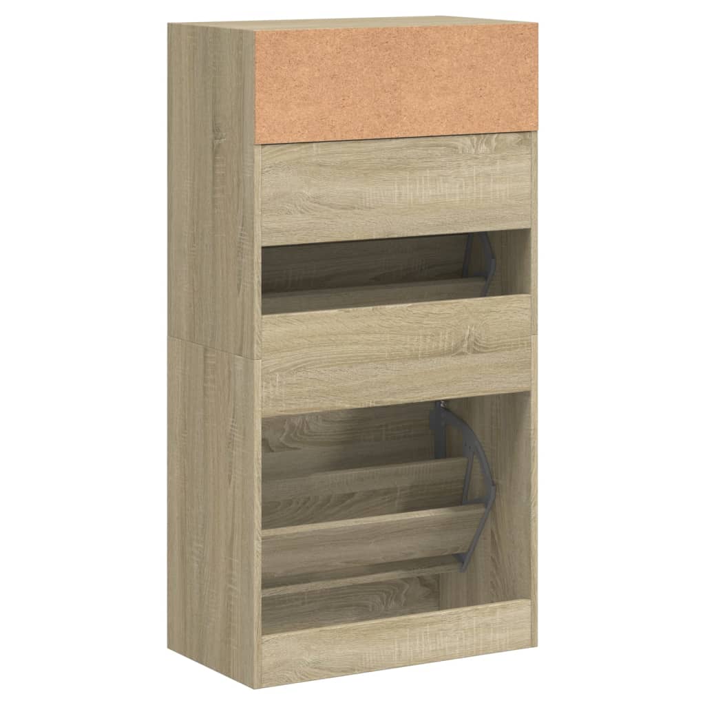 Schuhschrank Sonoma-Eiche 60x34x116 cm Holzwerkstoff - Premium Schuhregale & -schränke - Just €92.76! Shop now at homesales4u
