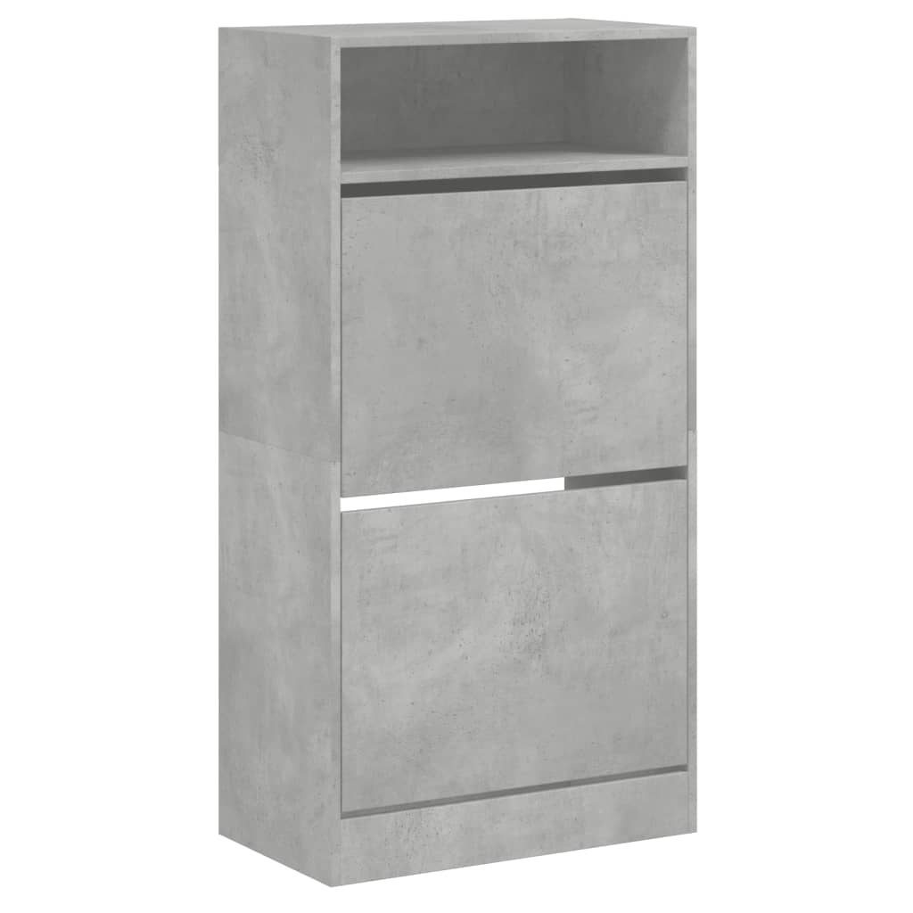 Schuhschrank Betongrau 60x34x116 cm Holzwerkstoff - Premium Schuhregale & -schränke - Just €96.56! Shop now at homesales4u